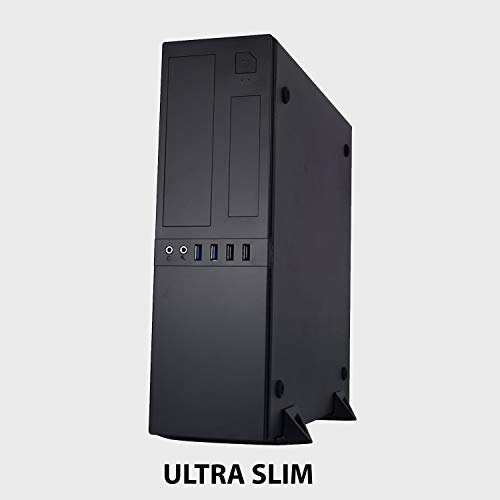 CiT S503 – Carcasa para Torre de Ordenador (Slim Micro ATX) – Carcasa para PC de sobremesa, sin Fuente de alimentación, Color Negro