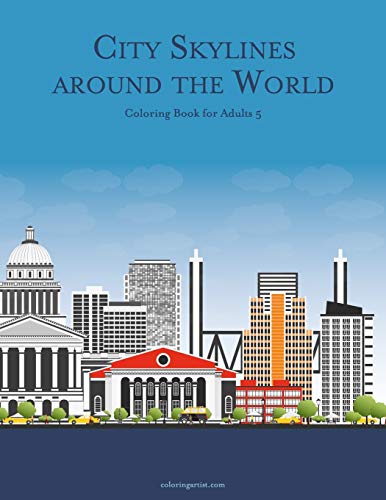 City Skylines around the World Coloring Book for Adults 5