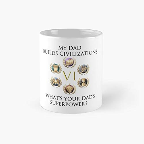 Civ Vi My Dad's Superpower - Taza clásica con el mejor regalo, tazas de café divertidas, 11 onzas