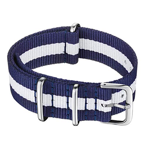 CIVO NATO Correa 6 paquetes 16 mm 18 mm 20 mm 22 mm 24 mm Bandas de reloj de nailon balístico Correas Hebilla de acero inoxidable con barra de resorte y herramienta de pasador de enlace