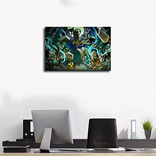 Clásico juego popular Skullgirls 1 pared arte decoración impresión cuadros cuadros para sala de estar carteles marco: 60 x 90 cm