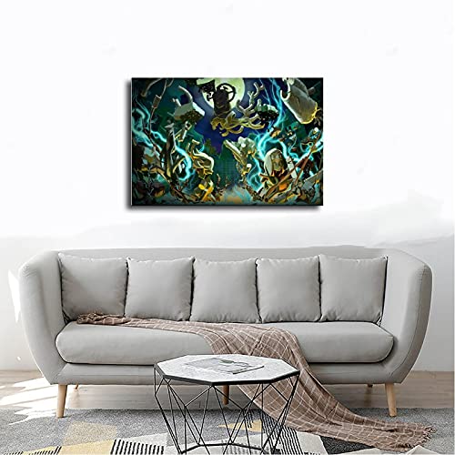 Clásico juego popular Skullgirls 1 pared arte decoración impresión cuadros cuadros para sala de estar carteles marco: 60 x 90 cm