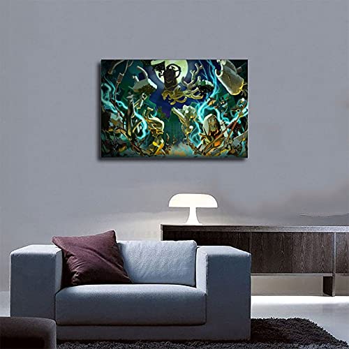 Clásico juego popular Skullgirls 1 pared arte decoración impresión cuadros cuadros para sala de estar carteles marco: 60 x 90 cm