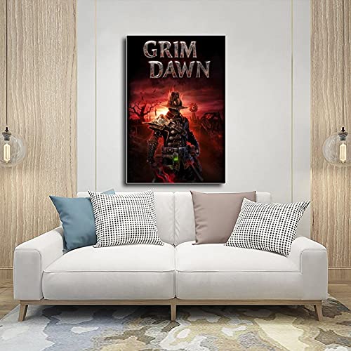 Classic Populares Juego Cubierta Grim Dawn 6 Póster de lona Dormitorio Deportes Paisaje Decoración de Sala Unframe: 50 x 75 cm
