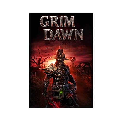 Classic Populares Juego Cubierta Grim Dawn 6 Póster de lona Dormitorio Deportes Paisaje Decoración de Sala Unframe: 50 x 75 cm