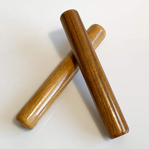 Claves de madera hechas a mano - Par de barras de ritmo - comercio justo
