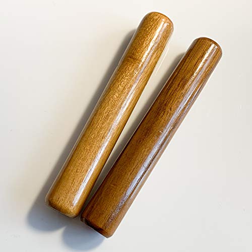 Claves de madera hechas a mano - Par de barras de ritmo - comercio justo