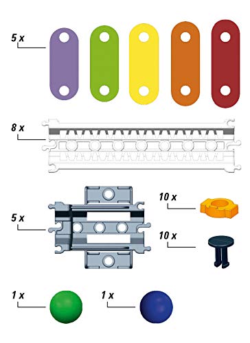 Clementoni - 19162 – Acción y reacción – Rieles Musicales – Fabricado en Italia – Juego de expansión de Pista – Juego de lógica y física – Juego científico para niños a Partir de 6 años, Italiano