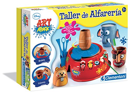 Clementoni-65495 - Art Attack - Taller de Alfarería - torno alfarero infantil a partir de 7 años