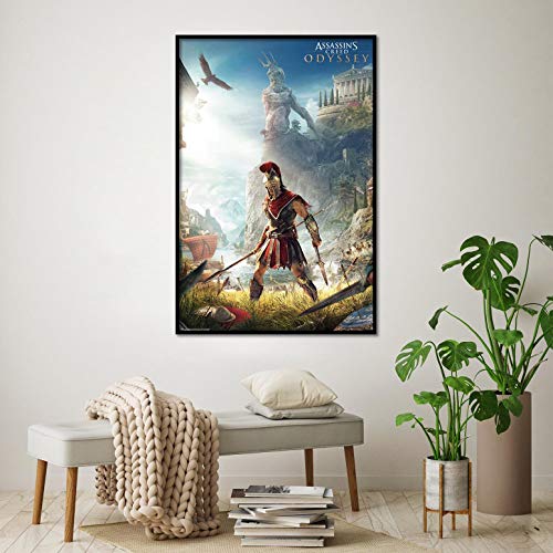 Close Up Póster Assassin'S Creed Odyssey - Key Art [Promo] (61cm x 91,5cm) + 2 Marcos Negros para póster con suspención