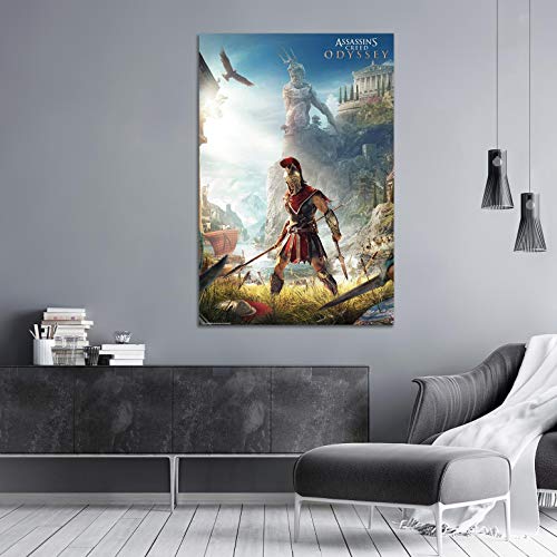 Close Up Póster Assassin'S Creed Odyssey - Key Art [Promo] (61cm x 91,5cm) + 2 Marcos Transparentes con suspención