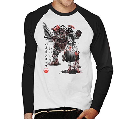 Cloud City 7 Bioshock Big Daddy Little Sister Men's Baseball Long Sleeved T-Shirt