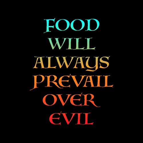 Cloud City 7 Food Will Always Prevail Over Evil Kid's Varsity Jacket Black/White 5-6 Años