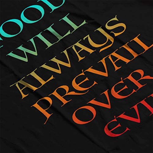 Cloud City 7 Food Will Always Prevail Over Evil Kid's Varsity Jacket Black/White 5-6 Años