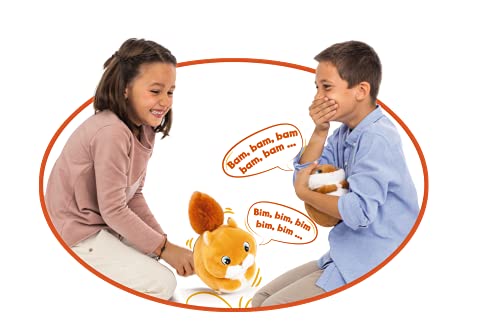 Club Petz Bam Bam El Hámster - Peluche Interactivo Que Salta, vibra y Hace Ruidos Divertidos; Peluche y Juguete Ideal para niños y niñas a Partir de 18 Meses
