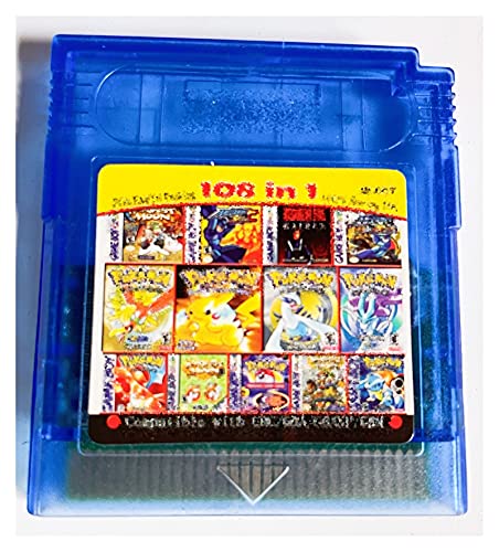 CMDZSW 61/108 en 1 cassette de videojuegos con tarjeta de consola compilada para Nintendo GBC versión inglesa (color: 108 en 1 MC007)