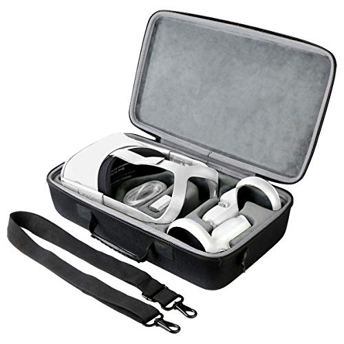 co2CREA Duro Viajar Caja Estuche Funda para Oculus Quest/Oculus Quest 2 Gafas de Realidad Virtual avanzado Todo en uno 64GB 256GB（Funda Solo, no Incluye Auriculares VR） (Funda Negro)
