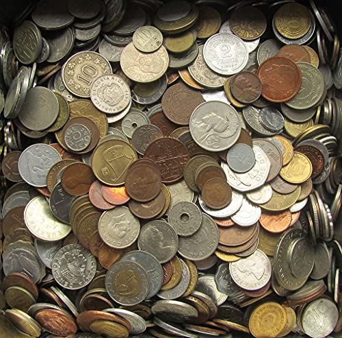 CoinStop 2lb CIRCULATED WORLD FORIEGN COINS,HEAVIER,LARGER,OLDER,A MIX OF OLD AND NEW!World coin collection set.NO TOKENS