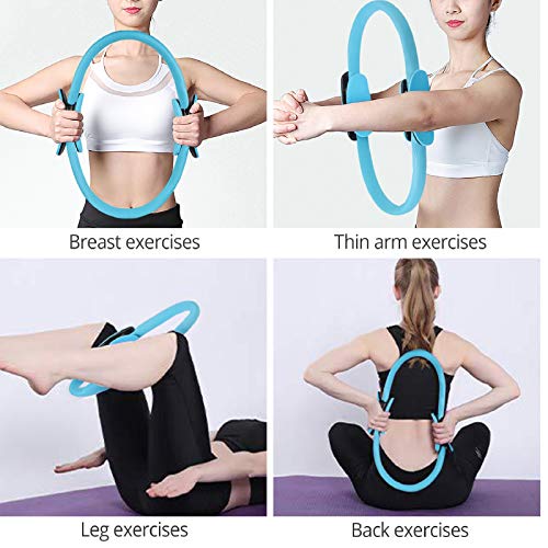 COLFULINE Aro Pilates Anillo de resistencia de Yoga Fitness Ring Entrenador de Muslos Magic Anillo con un diámetro de 38cm para Gimnasio Ejercicio para Muslos y Brazos