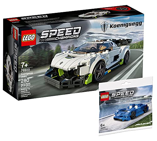 Collectix Juego Lego Speed Champions Koenigsegg Jesko 76900 + Speed Champions McLaren Elva 30343 (bolsa de plástico)