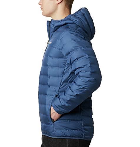 Columbia Lake 22 Chaqueta de plumas con capucha para hombre, Color: Night Tide, Collegiate Navy, Talla: XXL
