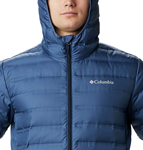 Columbia Lake 22 Chaqueta de plumas con capucha para hombre, Color: Night Tide, Collegiate Navy, Talla: XXL