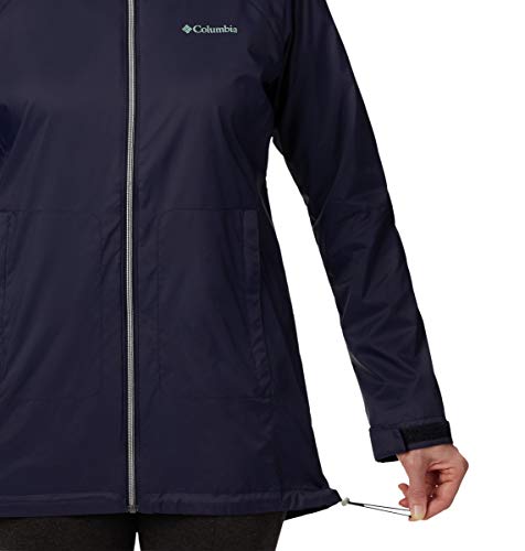 Columbia Switchback Lined Long Jacket Chaqueta para lluvia, Dark Nocturnal, S para Mujer