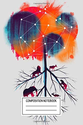 Composition Notebook: Abstract Battle For Survival Whimsical Nature Wide Ruled Note Book, Diary, Planner, Journal for Writing