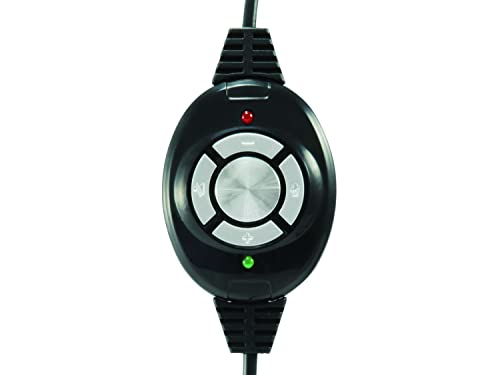 Conceptronic CCHATSTARU2B Binaural Diadema Negro, Rojo - Auriculares con micrófono (PC/Juegos, Binaural, Diadema, Negro, Rojo, Botón, Alámbrico)