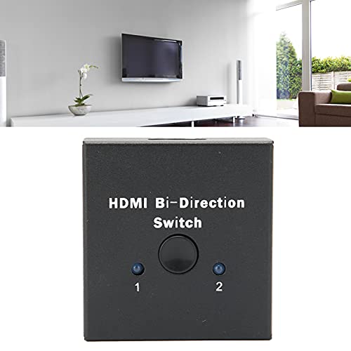 Conmutador de Interfaz Multimedia HD, Plug and Play Interfaz Multimedia HD Interruptor de dirección bidireccional Pantalla de luz indicadora para Monitor para TV Full HD