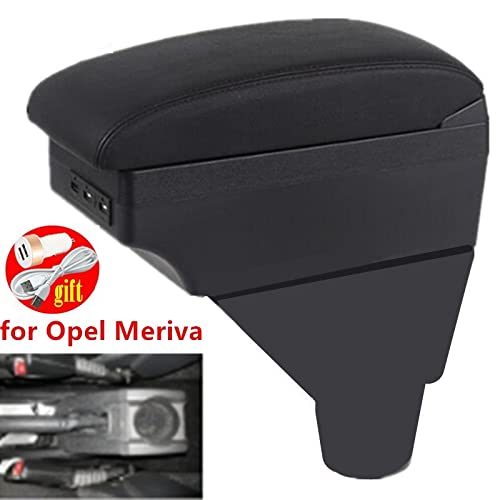 Consola Central Coche Caja Reposabrazos Caja De Almacenamiento De Reposabrazos Contenido De La Tienda Central Para Opel Para Meriva Caja De Reposabrazos Interfaz USB Con Cenicero Portavasos Coche Apoy