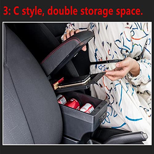 Consola Central Coche Caja Reposabrazos Caja De Almacenamiento De Reposabrazos Contenido De La Tienda Central Para Opel Para Meriva Caja De Reposabrazos Interfaz USB Con Cenicero Portavasos Coche Apoy