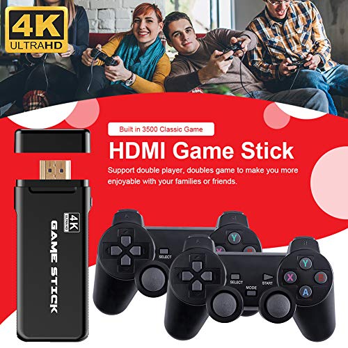 Consola de Juegos Retro, Consola de Videojuegos inalámbrica USB, Juego clásico 3500 Incorporado Mini Controlador Retro de 8 bits Consola de Videojuegos con Salida de TV HDMI