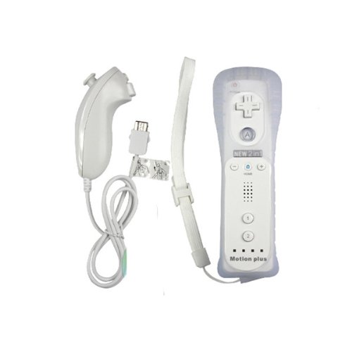 Construido en Motion Remote Plus + Nunchuck Controller Inside para Wii Blanca