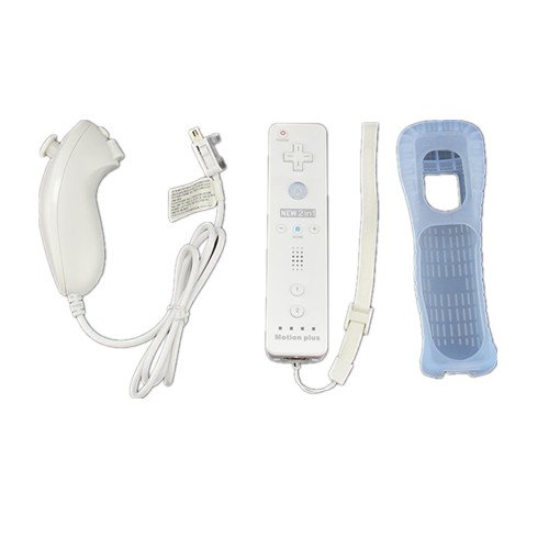Construido en Motion Remote Plus + Nunchuck Controller Inside para Wii Blanca
