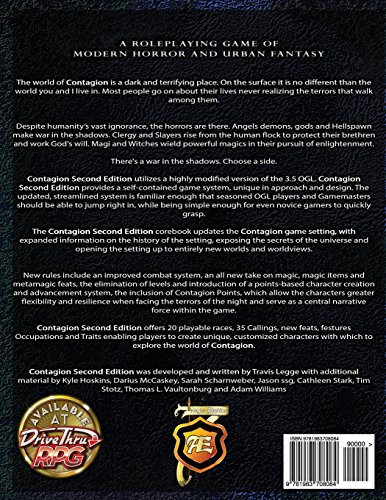 Contagion Second Edition: A Roleplaying Game of Modern Horror and Urban Fantasy: Volume 1