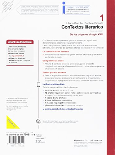 Contextos literarios. Per le Scuole superiori. Con aggiornamento online. De los origines al siglo XVIII (Vol. 1)