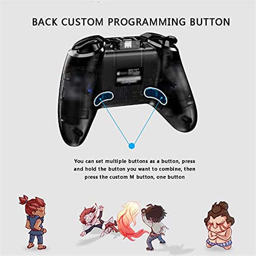 Controlador de Interruptor inalámbrico, Versión de PC de computadora Gamepad, Adaptador USB de Plataforma Completa, TV GTA5 Yuanshen Steam Switch (Color : Black, Size : 15.2 * 10.7 * 6.1cm)