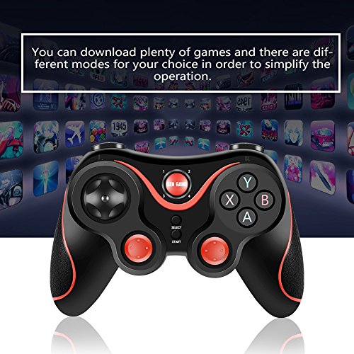 Controlador de Juego Inalámbrico Bluetooth Gamepad Wireless Gaming Controller Joypad Joystick Compatible con iOS/Android/PC/Computadora Portátil (Windows XP/7/8/10)/ Smart TV/TV Box/Tablet