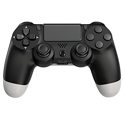 Controlador inalámbrico para PS4, Bluetooth Gamepad para PlayStation 4 / PRO / 3, DualShock 4 Console con panel táctil de auriculares y mini LED Pantalla - Negro
