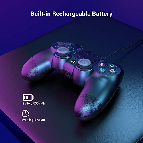 Controlador inalámbrico para PS4, controlador de juegos GEEKLIN gamepad para Playstation 4 / Playstation 3 / PC con panel táctil joypad con control remoto de juego de vibración dual