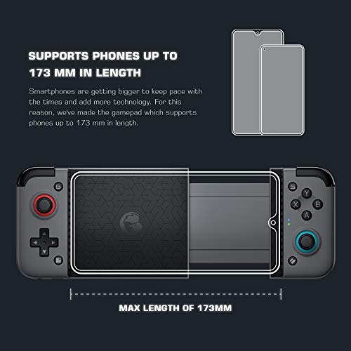 Controlador móvil Bluetooth GameSir X2, controlador de juego para Android e iOS, carga del mango del controlador inalámbrico Xbox Game Pass, xCloud, Stadia, Vortex (Bluetooth 2021)