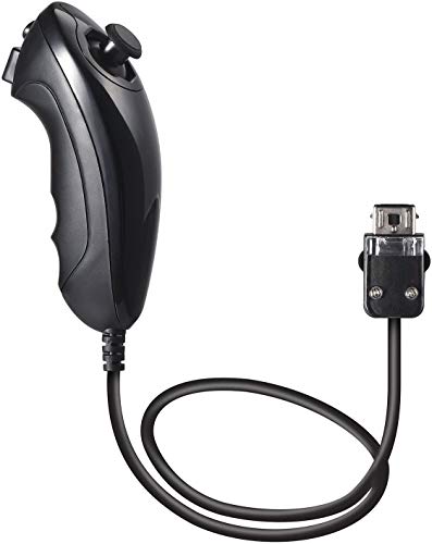 Controlador Tina @ Wii Nunchuck, 2 paquetes de repuesto para controlador Nunchuk para consola Wii y Wii U (negro / negro)