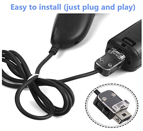 Controlador Tina @ Wii Nunchuck, 2 paquetes de repuesto para controlador Nunchuk para consola Wii y Wii U (negro / negro)