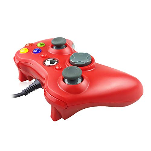 controller gamepad white compatible wired usb FOR MICROSOFT XBOX 360 & PC WINDOWS(RED)