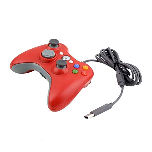 controller gamepad white compatible wired usb FOR MICROSOFT XBOX 360 & PC WINDOWS(RED)