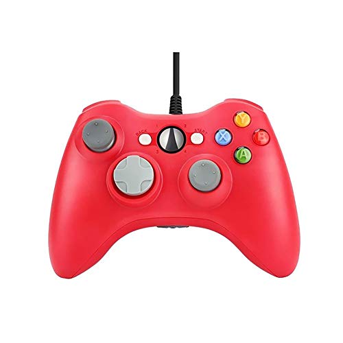controller gamepad white compatible wired usb FOR MICROSOFT XBOX 360 & PC WINDOWS(RED)