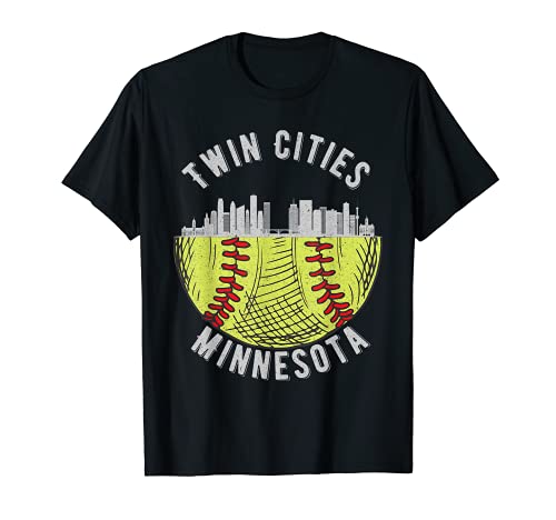 Cool Twin Cities Minnesota MN Softbol Skyline San Pablo-MPLS Camiseta