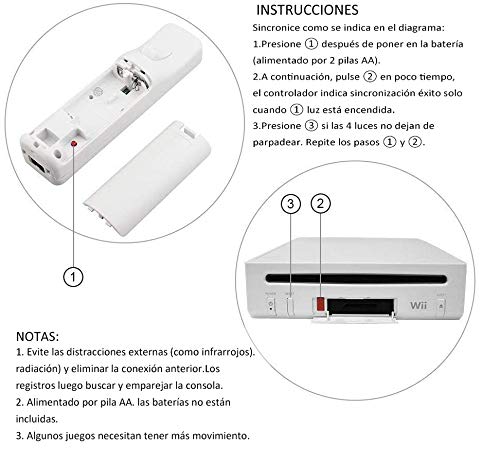 COOLEAD 2 en 1 Motion Plus Mando a Distancia y Nunchuk para Wii y Wii U Control Remoto Motion Plus y Nunchunk con Funda de Silicona y Muñequera (Producto de Terceros)