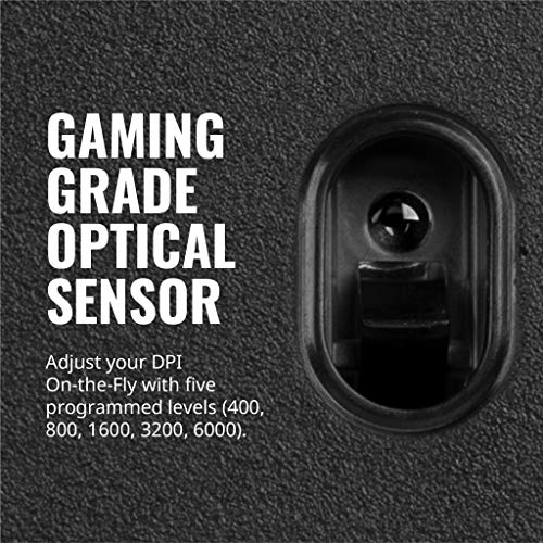 Cooler Master CM110 Ratón Gaming RGB con Cable - Sensor Óptico de 6000 DPI, Diseño Ambidextro Sujeción Tipo Garra/Con la Palma, 6 Botones, Negro Mate